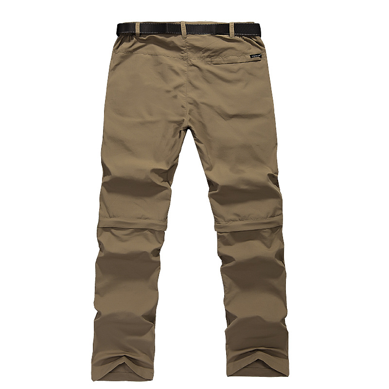 Pantalones de secado rápido al aire libre de verano Pantalones de secado rápido desmontables de dos piezas para hombres pantalones de alpinismo pantalones delgados transpirables pantalones cortos para hombres 5817