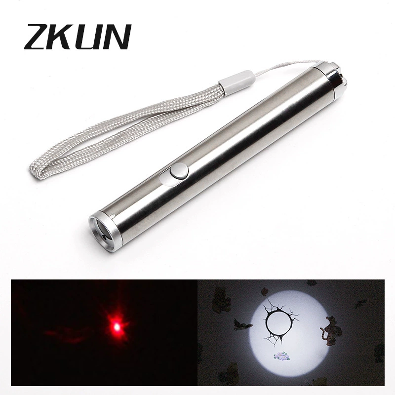 Новый Кот Два-в-одном красный лазерный лунный свет фонарик домашнее животное кошка палка Лазерная кошка игрушки оптом