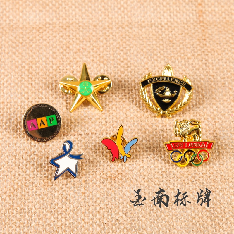 金属徽章定制烤漆胸针 卡通珐琅胸章 印刷滴塑校徽周年纪念章定做-阿里巴巴