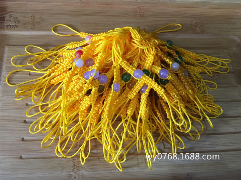 批发手工编织茶壶绳子 紫砂茶壶盖绑绳子 仿玉珠茶壶绳子|ms