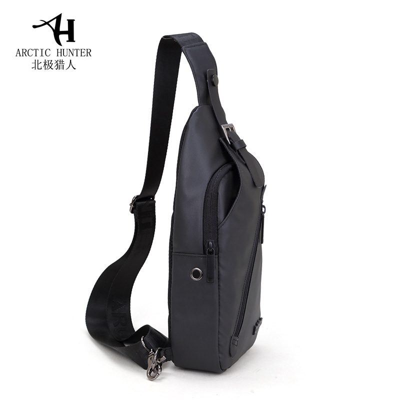北极猎人新款男包时尚防水牛津布单肩包学生胸包分销爆款斜挎包
