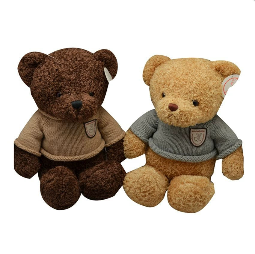 Plush cute doll, toy with bow, with little bears