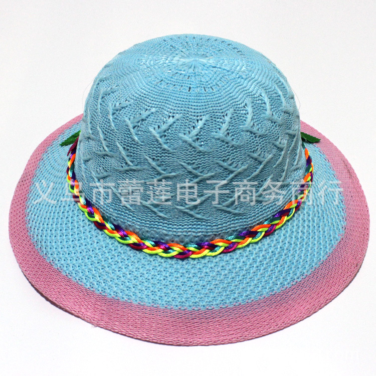 批发采购帽子-可爱花朵儿童帽子夏天遮阳防晒