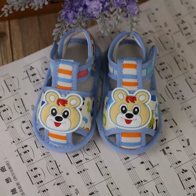 Новая детская обувь с белым кроликом и медведем Tbottomon, детская нескользящая обувь на один год, сандалии для малышей