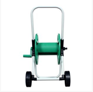 Cepillo de lavado de coches Coche Empuje a mano Tubo de bobinado Almacenamiento de lavado de coches Estante de tubería de riego (Grande) 50 m