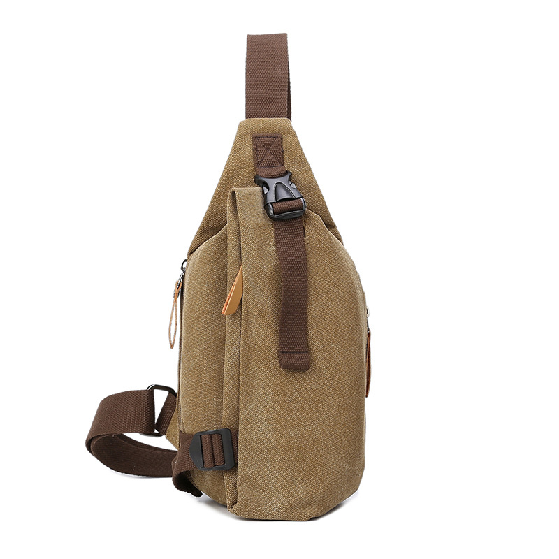 新款帆布胸包男式潮酷风范单肩包户外运动斜挎包来图来样定制批发|ms