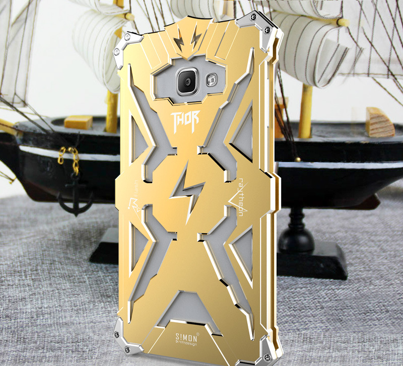 SIMON THOR Aviation Aluminum Alloy Shockproof Armor Metal Case Cover for Samsung Galaxy A7 (2016) A7100 A7108