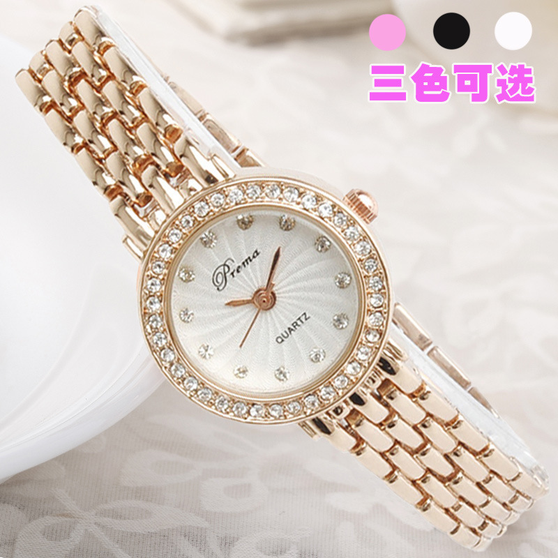 品牌女表手链表防水钻手表女款厂家淘宝热卖钢带学生女士石英手表|ms