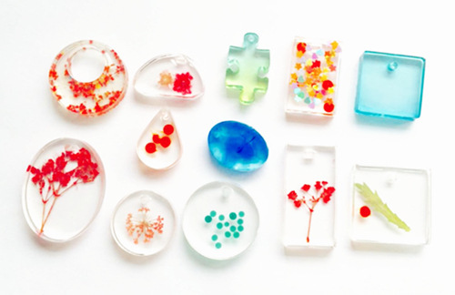 Crystal Epoxy Necklace Pendant Silicone Mold DIY Handmade Jewelry Water Drop Square Oval Puzzle with Hole Mold