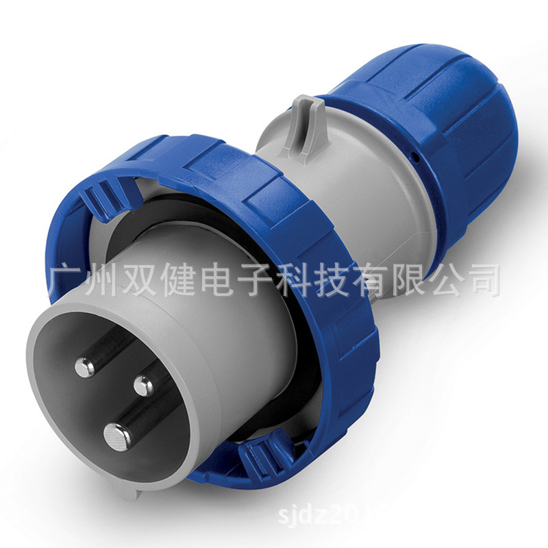 218.12533 防水工业插头125A-6h/3P IP67 cee插头 司坎拓普/scame