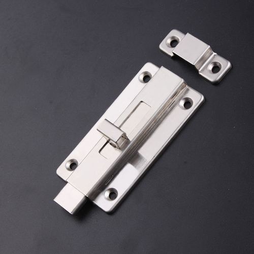 Factory wholesale stainless steel door bolt for wooden door, bathroom door, clear door bolt, double-headed square left and right insert door bolt