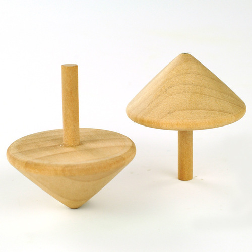 Nostalgic traditional top toy wooden children's rotating wooden top classic wood color hard solid wood eb4e2