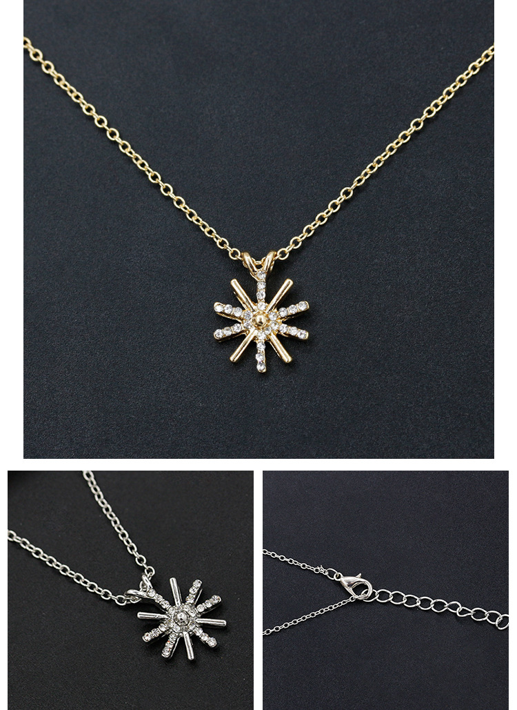 Fashion Diamond Sun Flower Necklace Jewelry Chain Accessories Wholesale display picture 8