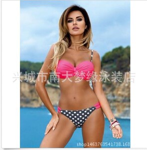 2018年新款分体比基尼泳装糖果色泳衣bikini泳衣批发比基尼