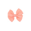 Small hair accessory, hairgrip with bow, European style, polyester, 19 colors