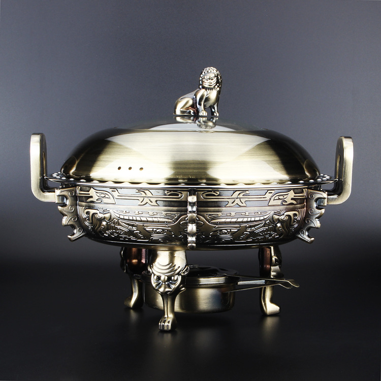 厂家直销中华鼎不锈钢酒精干锅炉，酒店用品固体酒精炉小火锅