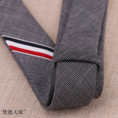 New multi-style fashionable three-color striped blue, white and red tie 5cm men's trendy casual popular style narrow version