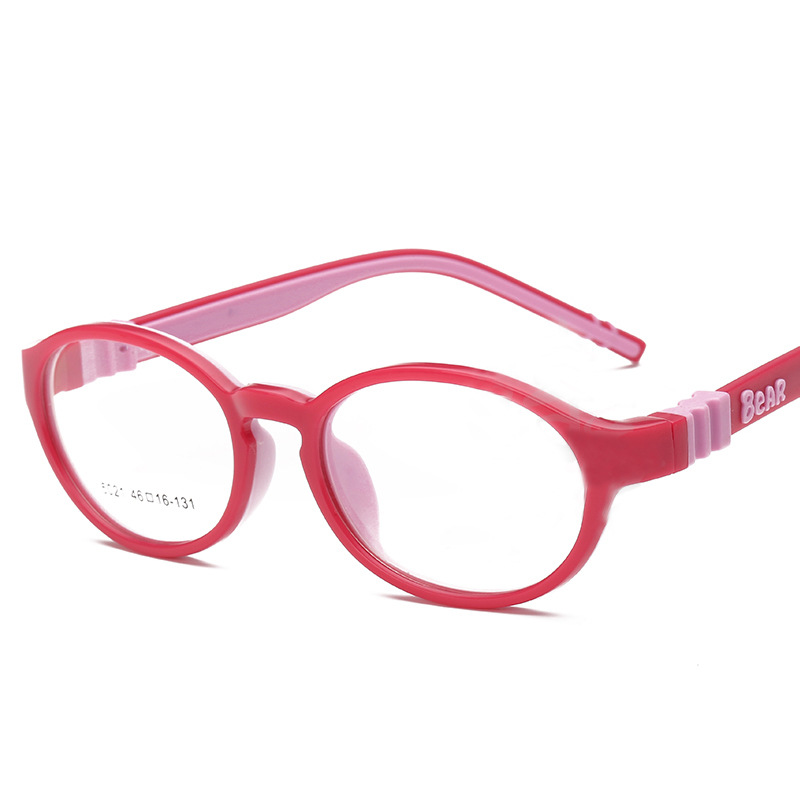 儿童平光眼镜框 儿童光学架全框架多色优质硅胶平光镜架批发厂家