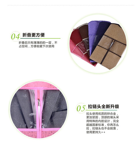 Breathable and thickened clothing dust cover, clothing hanging bag, coat cover, coat suit storage bag, clothing protective cover