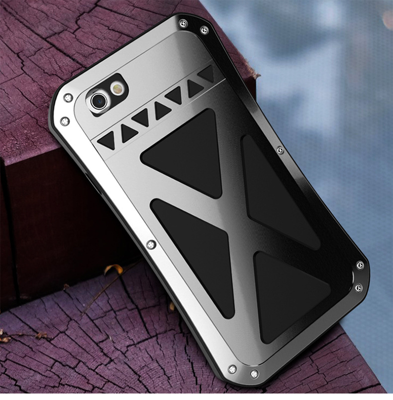 R-Just X-Men Superhero Slim Waist Stainless Steel Dirtproof Shockproof Heavy Duty Metal Case Cover for Apple iPhone 6S Plus