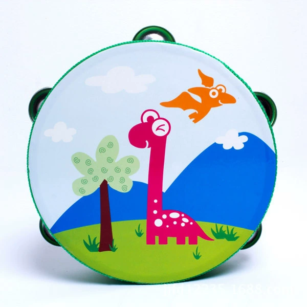 Cartoon drum, tambourine, musical instruments for baby, smart toy, 20cm