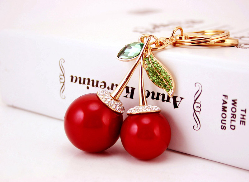 47g Weight Keychain Classification Cute Cherry Zinc Alloy Unisex Keychain