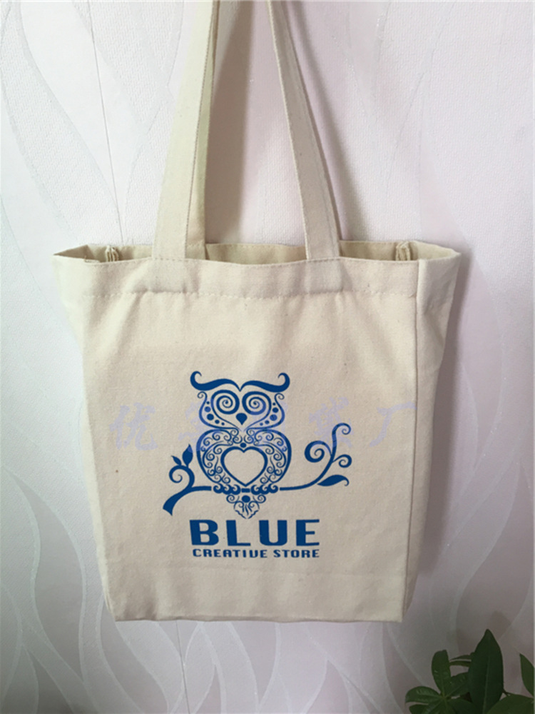 学生纯棉帆布手提袋  学校儿童空白帆布袋  时尚漂白棉布袋