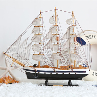 Модель корабля, деревянная фигурка, креативное украшение для гостиной для офиса