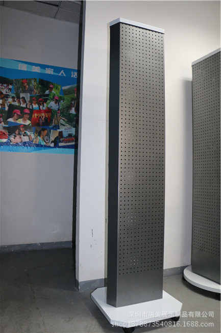 双面金属洞洞板展示架 双面槽板展示架 可拆装洞洞板货架槽板货架
