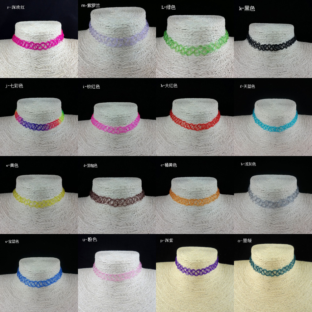 新款日本原宿刺青纹身项圈choker欧美风韩版短款时尚百搭颈带女配 价格 厂家 哪里买 我有货 B 5yoho Cn