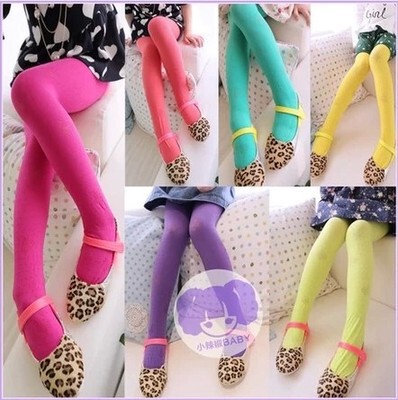 Children girls colorful color pantyhose girls leggings socks student ballet gymanstic leggings princess stage dance socks