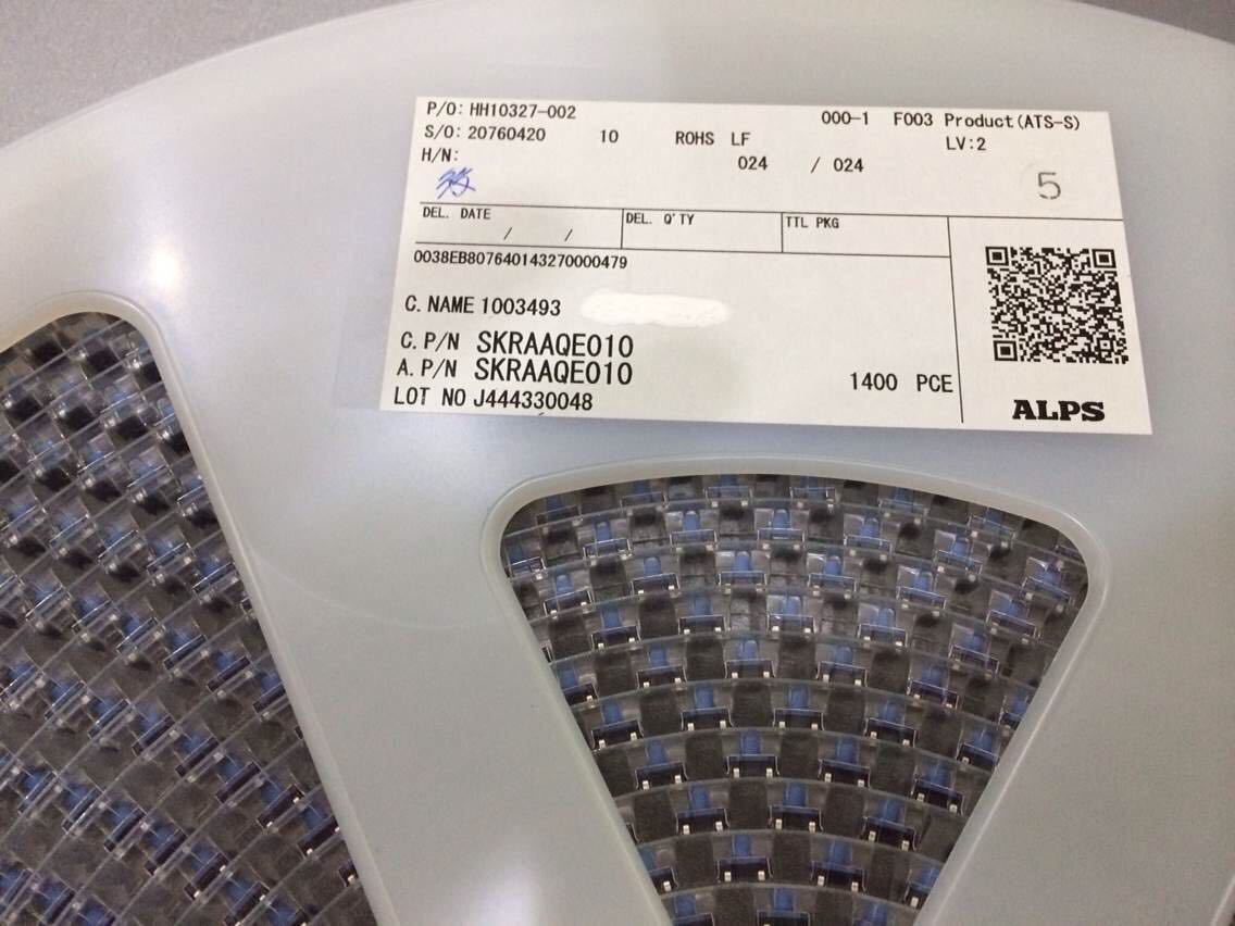 ALPS进口开关软胶头贴片按键开关6*6*5蓝色按键开关  可直拍