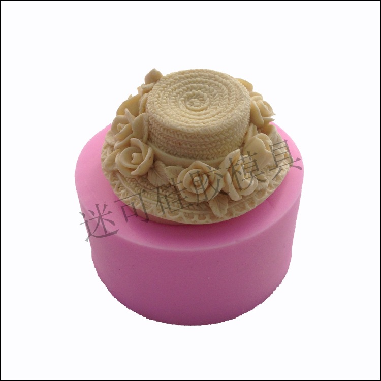 Sombrero de La Flor jabón hecho a mano del molde silicona chocolate DIY pastel decoración herramienta Ventas Directas fábrica