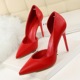 3168-3 Korean version of fashion simple sexy night shop thin women's shoes with ultra-high heel shallow pointed nose single shoes