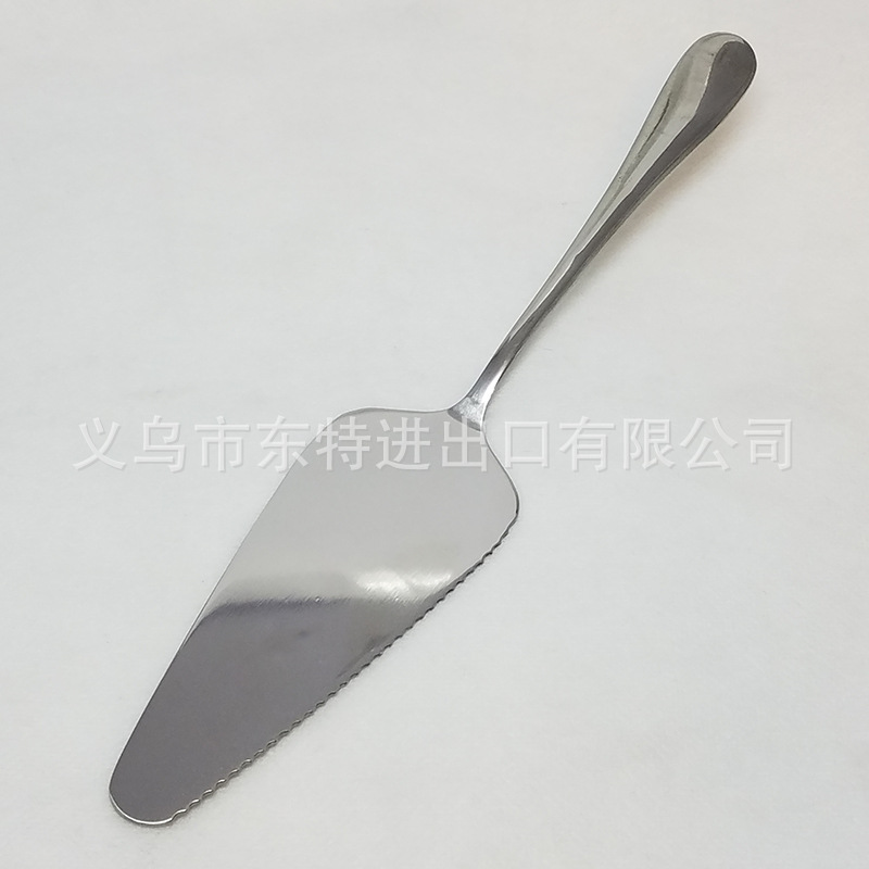 不锈钢蛋糕铲披萨芝士刀带齿三角刮刀烘培工具煎饼铲详情图7