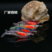 4 Colors Floating Shrimp Lures Soft Baits Fresh Water Bass Swimbait Tackle Gear