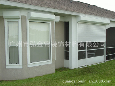 户外遮阳卷帘定制  别墅酒店 隔热阻燃防风卷帘 铝合金电动窗帘|ms