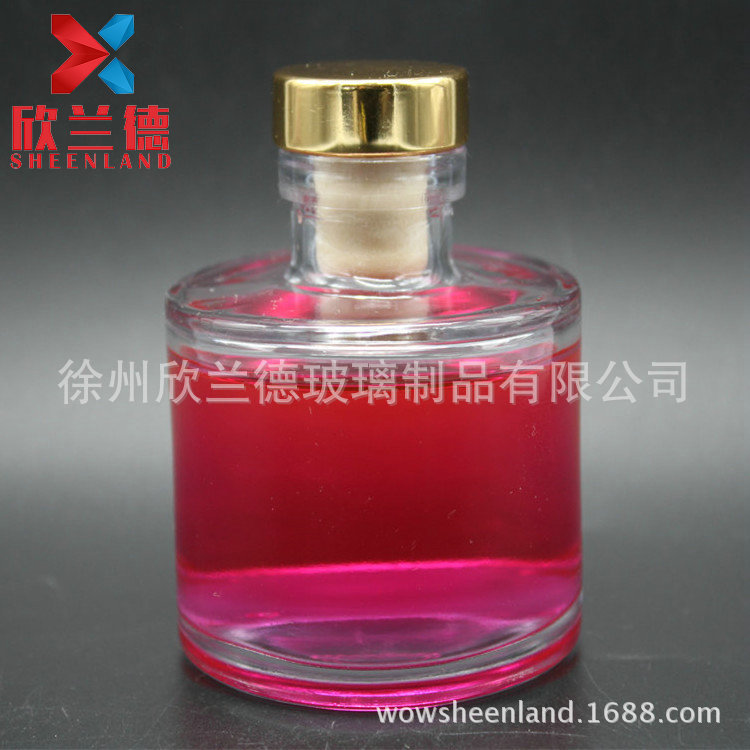 100ML圆柱卡口香薰瓶 藤条散香瓶 通草香薰花 玻璃香薰瓶