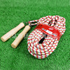 Manufacturer supply 12 -meter long skipping rope jump rope skipping multiplayed rope rope wooden handle glue cotton collective big rope student competition