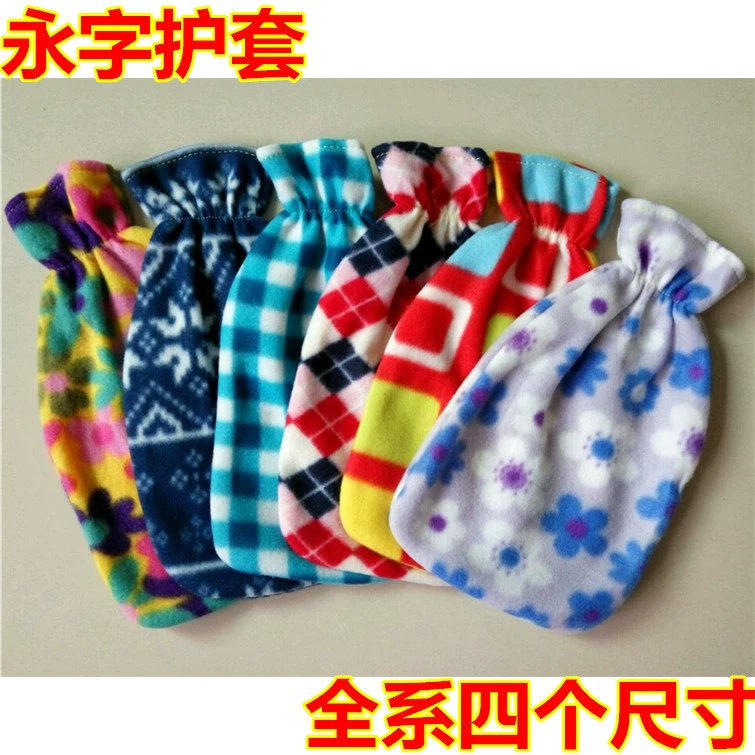 Yongzi мешок для горячей воды оболочка мешок для горячей воды тканевый чехол однотонный флисовый цветной резиновый мешок для горячей воды фланелевый тканевый чехол с защитой от ожогов