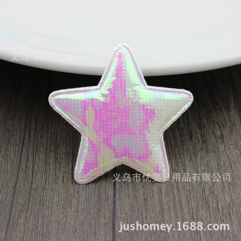 白色幻彩五角星 party装饰 DIY手工配件