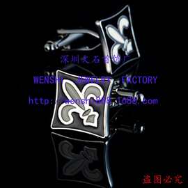 承接定制纯银袖扣 长方形圆形正方形珐琅上色袖扣  925银袖扣定制