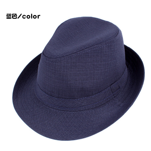Spring style dance hat jazz hat stage performance hat suit fabric black top hat universal for middle-aged and elderly people