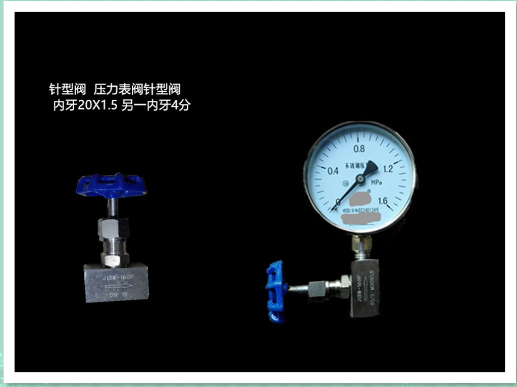 廠價直銷水壓氣壓表YBF100  全鋼 針型閥  壓力表座DN15 M20×1.5