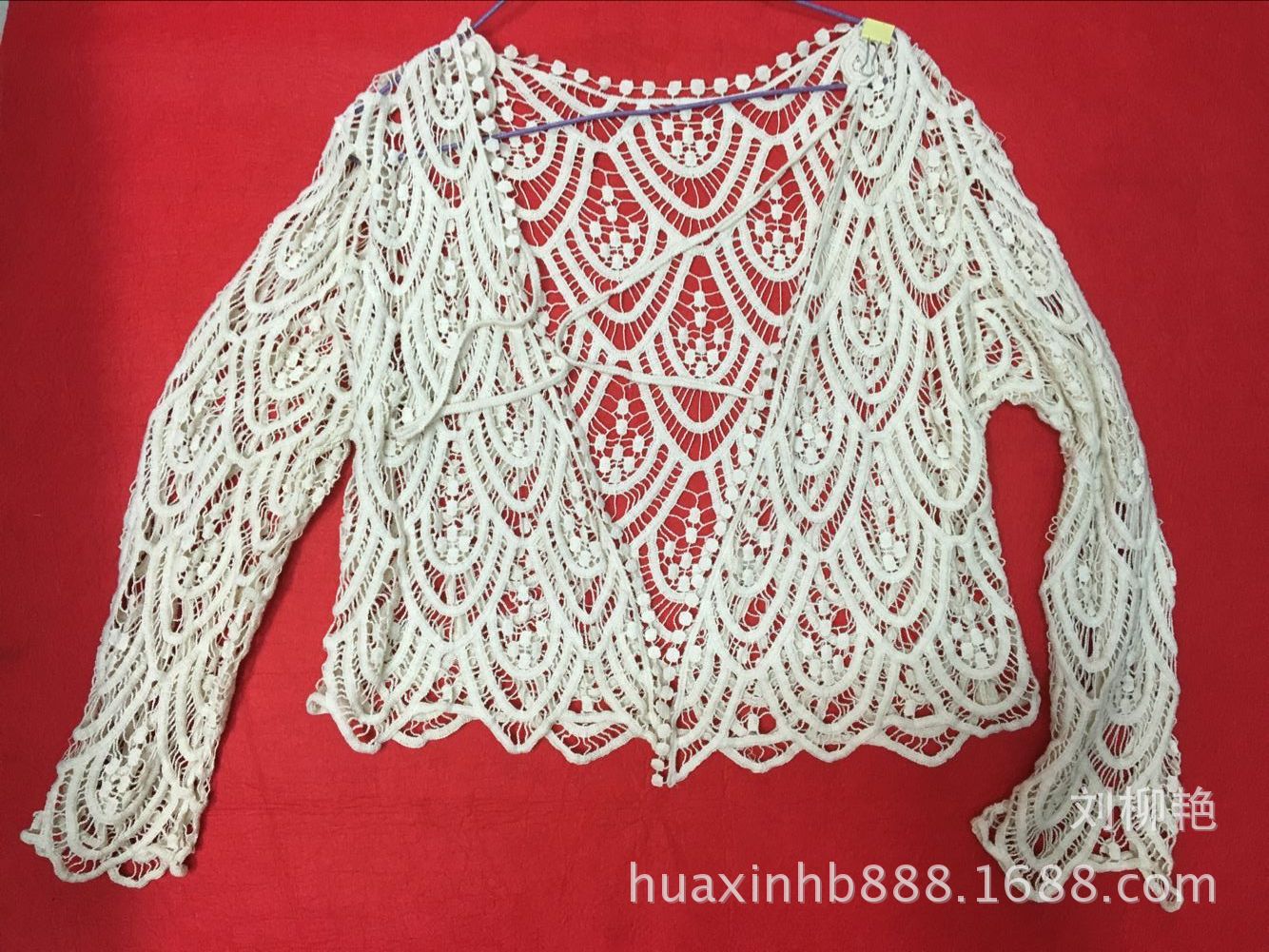 欧美棉线背心，网布刺绣马甲，全棉花边，厂家直销电脑绣花宽花边