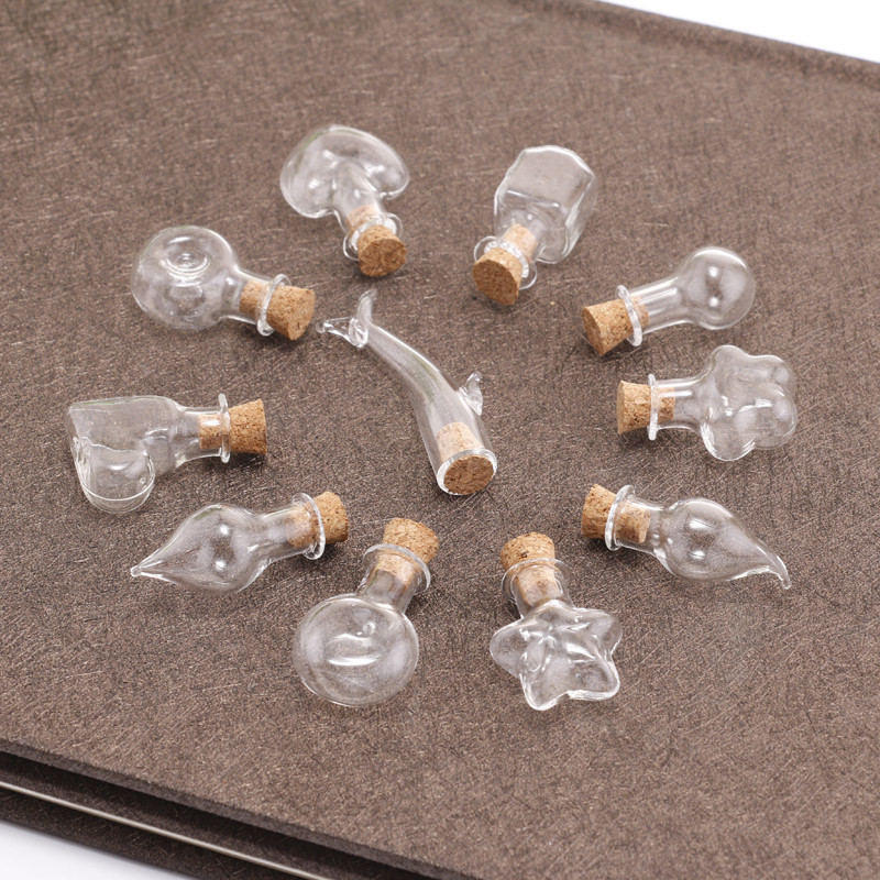 5g Weight Ornaments Jewelry Making Type 2.5-3CM Jewelry Making Size Drift bottle Classification 1 Piece Quantity Wooden plug, Glass Material Geometric Pattern Simple Style Style 1 Piece 2.5-3CM Wooden Plug Glass Geometric Drift Bottle 28