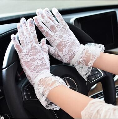 2020 summer Thin section Sunscreen ultraviolet-proof drive a car Lace glove Wedding celebration perform Glove factory wholesale