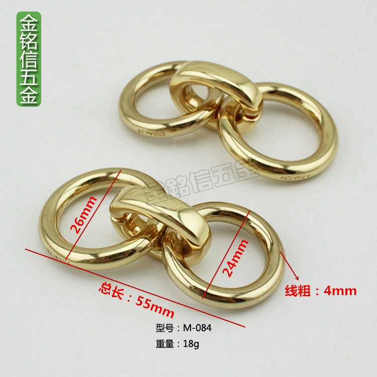 Metal chain, ring, light luxury style, 55mm