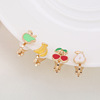 Apple, accessory, earrings, fruit ear clips, Japanese and Korean, wholesale