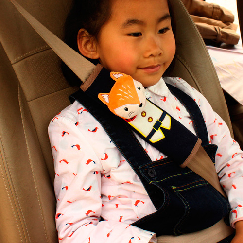 Car Cartoon Safety Belt Shoulder Cover Baby Anti-Strangulation Cute 3D Animal Child Car Seat Belt Protector